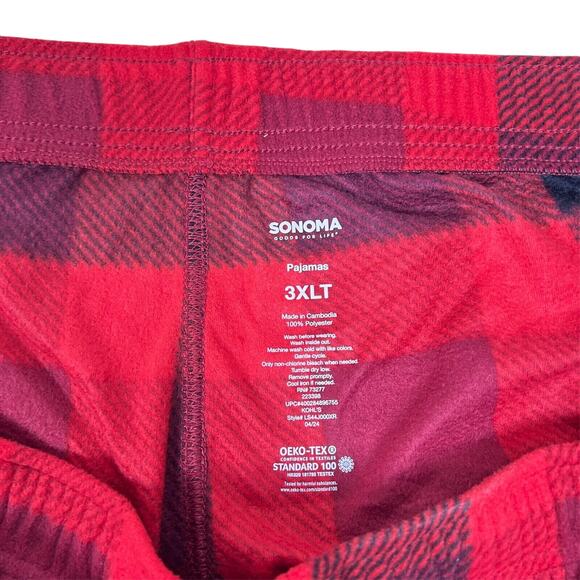 NWT Blue Red Men's Sonoma Essential Pants Pajamas lot of 2 3XL Tall pj's L33 - Picture 6 of 9
